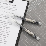 得力S856 简约办公商务直液式走珠笔0.5mm(12支/盒）黑