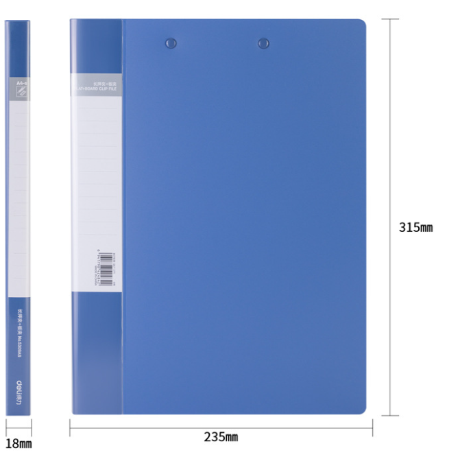 得力长押夹强力夹A4文件夹资料夹板夹试卷夹 长押夹+板夹款 4个装